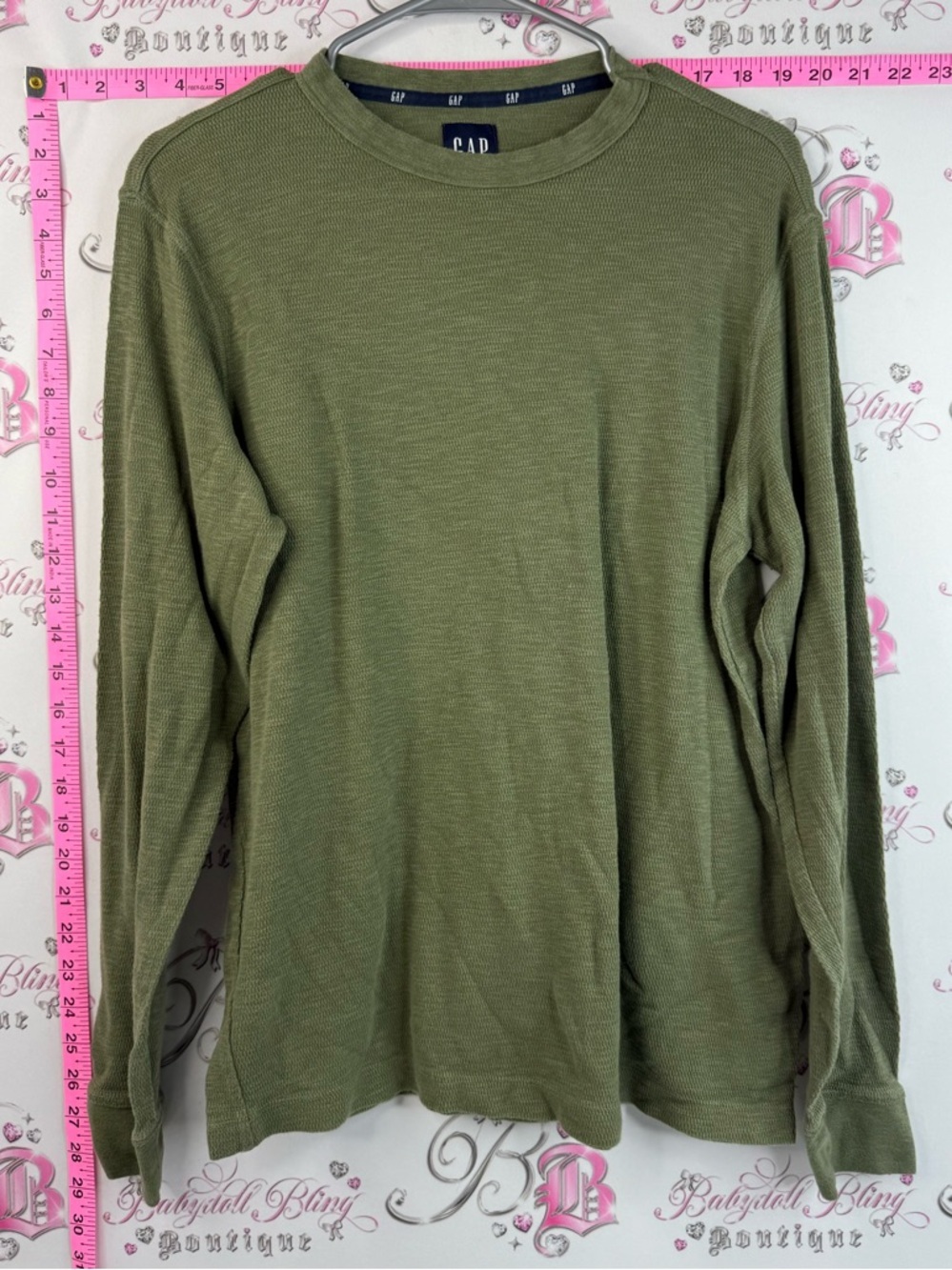 GAP long sleeve thermal dark army Olive Green Long Sleeve Thermal Shirt